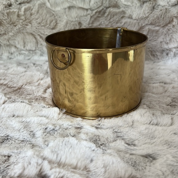 Vintage Brass Planter 5” Wide by Flower Craft - Picture 3 of 6